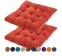 UWOBTN Lot de 4/2/1 Coussin de Chaise, 40x40cm Coussins pour chaises de Salle à Manger, Epais Carres Galettes de Chaise Cuisine,pour Intérieur/Extérieur/Jardin/Cuisine/Bureau(B10,40x40x6cm(2pcs))