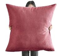 UWOBTN Taies d'oreiller Velours Doux Confortable Housse de Coussin Canapé 50x50 60x60 70x70 80x80cm Carré Taie Oreiller Zip Invisible Décoration Housse Oreiller Lavable(G,70x70cm/27x27in)