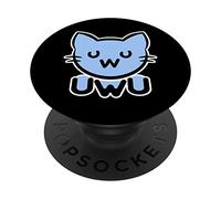 UwU Kitties - Blue Kitty Design PopSockets Support et Grip pour Smartphones et Tablettes