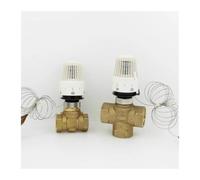 UWUKCJOKQ 1 pièce de Commande tête radiateur thermostatique for système Chauffage par Le Sol, vanne M30 x,5, télécommande, en Laiton(2 Way DN25)