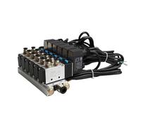 UWUKCJOKQ Combinaison d'électrovanne antidéflagrante DC24V, 2 Positions, électrovanne pneumatique à 5 Voies, Groupe de vannes collecteur AC220 110V(Dc24v 10 in 10 Out)