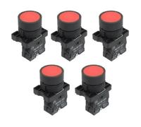 uxcell 1 NC N/C Red Sign Interrupteur d'allumage temporaire, 600 V, Zb2-ea42, 5 x 22 mm