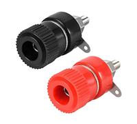 uxcell 1 paire de bornes de reliure, filetage M4 pour amplificateur de puissance, connecteur de haut-parleur, fiche banane, prise jack 3,5 cm de long