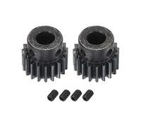 uxcell 1Mod - Lot de 2 pignons 19T - 8 mm - Alésage de moteur en acier trempé avec marche pour voiture télécommandée et camion