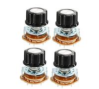 uxcell 2P6T Lot de 4 interrupteurs rotatifs 2 pôles 6 jets avec bouton en plastique