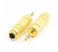 uxcell 2Pcs 6.5mm Femelle à 3.5mm Mâle Audio Vidéo Adaptateur pour Écouter