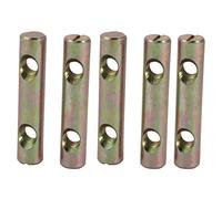 uxcell 5 pcs M8 x 60 mm double trou Plaqué zinc fer à fente disque Croix Cheville Corps Écrou