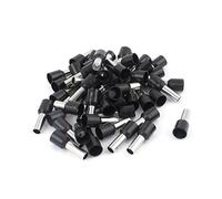 uxcell 50pcs Embout de Câble Embout de Câblage Cosse à Sertir électrique Fil Sertissage Borne Connecteur Terminal virole isolé noir E10-12 8AWG 10mm2