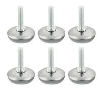 uxcell 6 Pcs Pieds de Meubles Réglables Nivellement Patin Base Jambe Pied de Table Chaise Ajustables Protection Sol M6 x 25mm