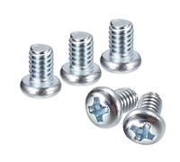 uxcell #8-32x1/4 Vis à métaux cruciformes à tête cylindrique cruciforme, 100 pièces en acier au carbone plaqué zinc, boulons entièrement filetés