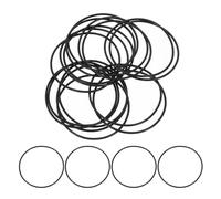 uxcell AS-034 Lot de 25 joints toriques en caoutchouc nitrile pour réparation d'étanchéité de machine automobile et plomberie (duromètre 70, noir)
