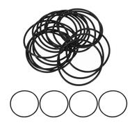uxcell AS-141 Lot de 25 joints toriques en caoutchouc nitrile, 6,3 cm de diamètre intérieur, 6,3 cm de diamètre extérieur, 3/32" de large, pour réparation d'étanchéité de plomberie et machines