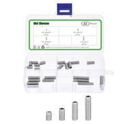 uxcell Assortiment de 22 vis sans tête hexagonale 6,35 à 50,8 cm 4 tailles en acier inoxydable 304 pour poignées de porte, robinet