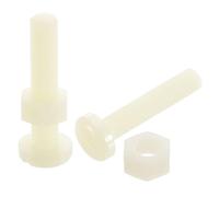 uxcell Assortiment de 40 écrous en nylon M8-1,25 x 40 mm à tête cylindrique fendue et écrous M8