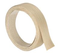 uxcell Bande de bord de placage en bois de 3,8 cm x 4,9 m, bandes de bordure flexibles pré-collées en chêne blanc, à repasser avec ruban adhésif en bois thermofusible pour réparation d'armoires et