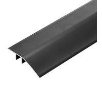 uxcell Bande de transition de sol en aluminium, bande de transition porte/carrelage/moquette vers carrelage, bordure de porte pour sols stratifiés en vinyle et bois, noir