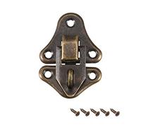 uxcell Box Loquet, style rétro Petite taille décoratifs Moraillon Bijoux Cases Catch W Vis 33x23mm,8 pcs Bronze Tone