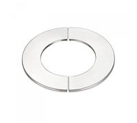 uxcell Bride fendue murale, rosace ronde en acier inoxydable 201 pour tuyau de 81 mm de diamètre