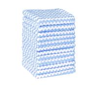 uxcell Chiffon De Nettoyage en Microfibre Paquet De 12 Chiffons Non Pelucheux Très Absorbants Serviettes De Nettoyage Réutilisables Et Lavables Bleu 25cm x 25cm