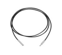 uxcell Collier cordon en cuir noir de 1 mm avec fermoir en acier inoxydable, chaîne tressée en corde cirée pour pendentif (longueur 45,7 cm)