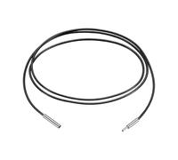 uxcell Collier cordon en cuir noir de 1 mm avec fermoir en acier inoxydable, chaîne tressée en corde cirée pour pendentif (longueur 61 cm)
