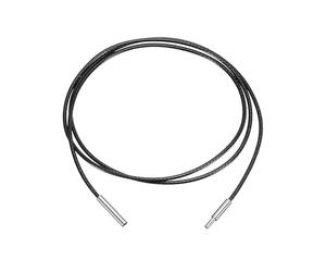 uxcell Collier cordon en cuir noir de 1 mm avec fermoir en acier inoxydable, chaîne tressée en corde cirée pour pendentif (longueur 45,7 cm)