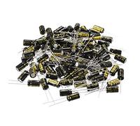 uxcell Condensateur électrolytique radial en aluminium avec 100 uF 35 V 105 degrés Celsius Durée de vie 2000 h 6,3 x 11 mm Noir 100 pcs