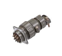 uxcell Connecteur aéronautique, 32 mm 12P 25 A 500 V P32-12 étanche mâle panneau d'alimentation châssis raccords métalliques connecteur aviation marron