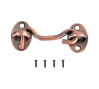 uxcell Crochet et œillet de 7,6 cm, verrou de porte de grange en acier inoxydable pour fenêtre, cabine, porte coulissante, chambre à coucher, salle de bain, cuivre