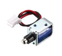 uxcell DC 12 V 0,42 A 30 g 3 mm Mini solénoïde électromagnétique type poussoir pour serrure électronique d'armoire de porte