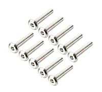 uxcell Douille hexagonale Vis à tête Boulons de meubles Fastener Fixations en acier carbone M6x35mm,10pcs