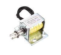 uxcell Électroaimant solénoïde DC de type poussée, DC6 V 18 W 0,8 N 10 mm, type cadre ouvert, mouvement linéaire