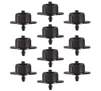 uxcell Émetteur Compteur de Pression pour Gazon d'arrosage Goutte à Goutte avec raccord de Tuyau barbelé en Plastique 1 GPH 15pcs Noir