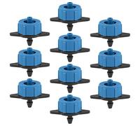 uxcell Émetteur Compteur de Pression pour Gazon d'arrosage Goutte à Goutte avec raccord de Tuyau barbelé en Plastique 2 GPH 50pcs Bleu