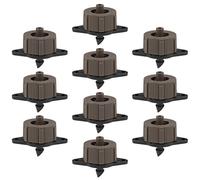 uxcell Émetteur compteur de pression pour gazon d'arrosage goutte à goutte avec raccord de tuyau barbelé en plastique 2 GPH 15pcs marron