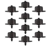 uxcell Émetteur compteur de pression pour gazon d'arrosage goutte à goutte avec raccord de tuyau barbelé en plastique 1 GPH 25pcs noir