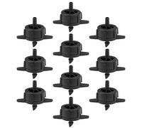 uxcell Émetteur compteur de pression pour gazon d'arrosage goutte à goutte avec raccord de tuyau barbelé 1 GPH 10pcs noir