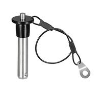 uxcell Goupilles de verrouillage à boule en acier inoxydable 304 avec bouton poussoir de verrouillage rapide avec fil de 24 cm (12 mm-41 mm)