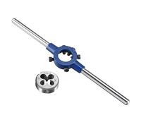 uxcell Jeu de clés à molette rondes 5/16-18 UNC et porte-matrice 25 mm (capacité : 16-25 mm/M7-M8) avec 5 vis réglables