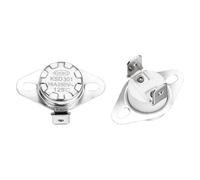 uxcell KSD301 Lot de 2 thermostats 125 ℃ 16 A Normalement fermé N.C Interrupteur de température pour micro-ondes, four, cafetière, matériau en céramique