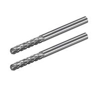 uxcell Lime à fraises rotatives en carbure de tungstène double coupe 1/8"x1/8" 2pcs Cylinder Shape