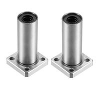 uxcell Lmkluu carrée Bride linéaire Roulement à billes unités Extra long pour imprimante 3d ou CNC LMK10LUU (10mm Bore), 2pcs