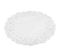 uxcell Lot de 1 000 napperons ronds en papier blanc en dentelle de 26,7 cm pour mariage, anniversaire, gâteaux, desserts, vaisselle alimentaire