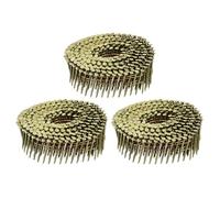 uxcell Lot de 1 200 clous de bardage de 3,8 cm x 0,2 cm, tige à anneau à 15 degrés, tête ronde, bobine de fil assemblée pour matériaux de lattes et de gaine