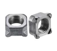 uxcell Lot de 10 écrous à souder, M14-1,5 carrés UNC en acier au carbone gris