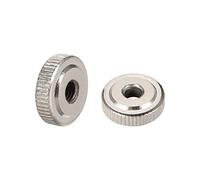 uxcell Lot de 10 écrous moletés pour pouce, filetés femelles, plaqué nickel M5x0.8mm, 30 Pcs Plaqué nickel