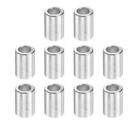 uxcell Lot de 10 entretoises rondes en aluminium de 1,27 cm de diamètre extérieur x 1,9 cm de diamètre intérieur x 1,9 cm de diamètre intérieur x 1,9 cm de diamètre intérieur x 1,9 cm de diamètre