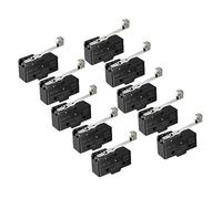 uxcell Lot de 10 micro commutateurs miniatures LXW5-11G1 1NO + 1NC à levier à rouleaux à charnière longue
