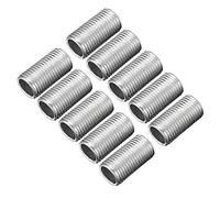 uxcell Lot de 10 raccords filetés en zinc plaqué M10 20 mm de longueur et 1 mm