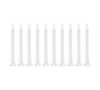 uxcell Lot de 10 tubes mélangeurs statiques en résine époxy - 10,3 cm - Embout plat pour pistolet à colle AB - Cartouches de 50 ml - Blanc